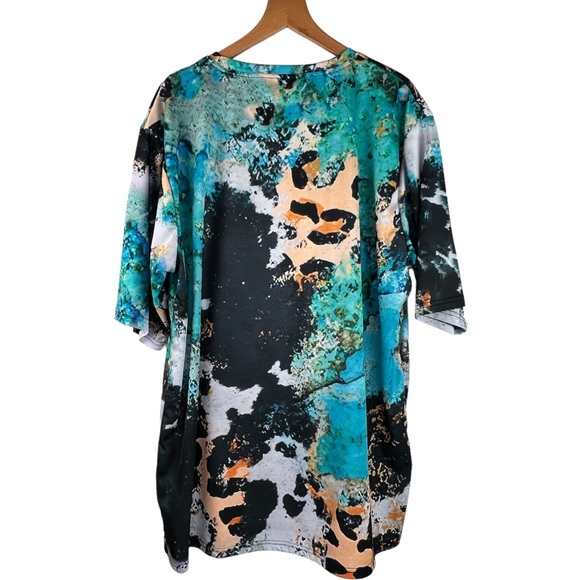 New Western Christian FAITH T-Shirt Top 2X Serape Daisy Leopard - Picture 5 of 8